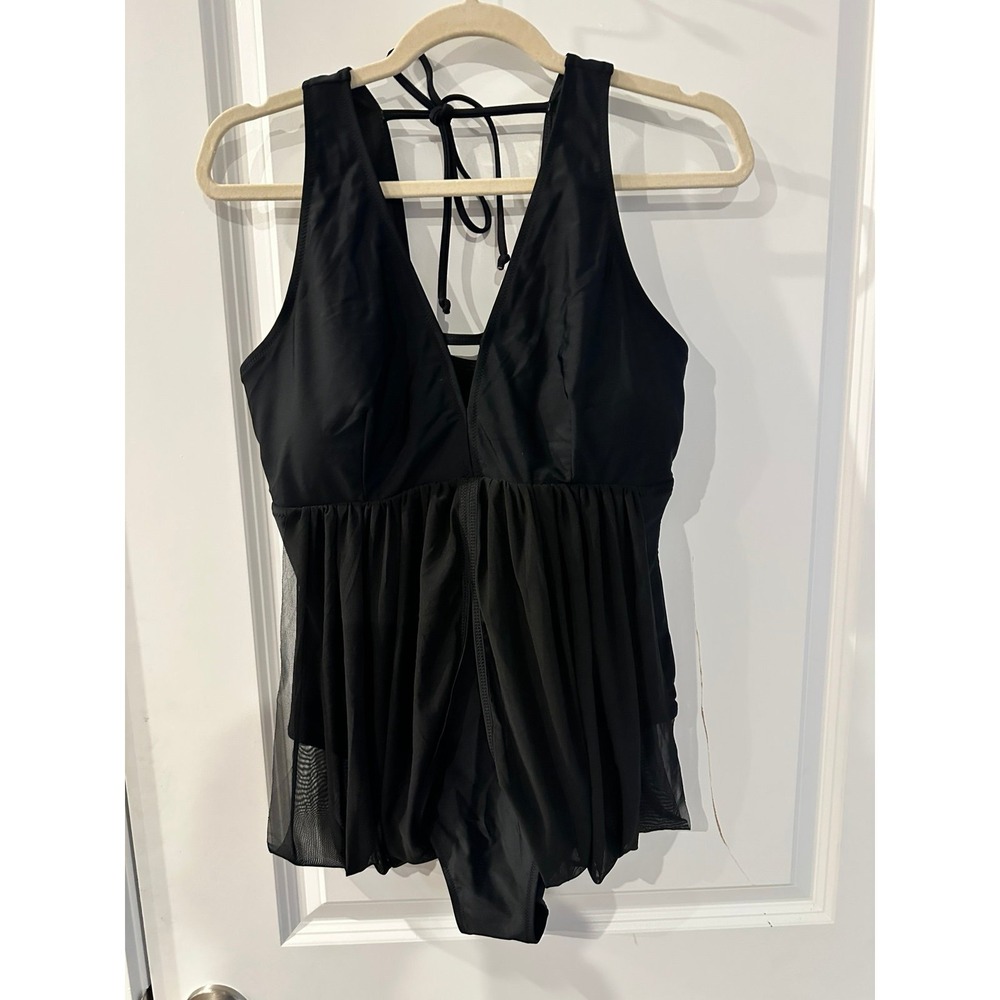 NEW Black One Piece Swimsuit Size L Beach Summer